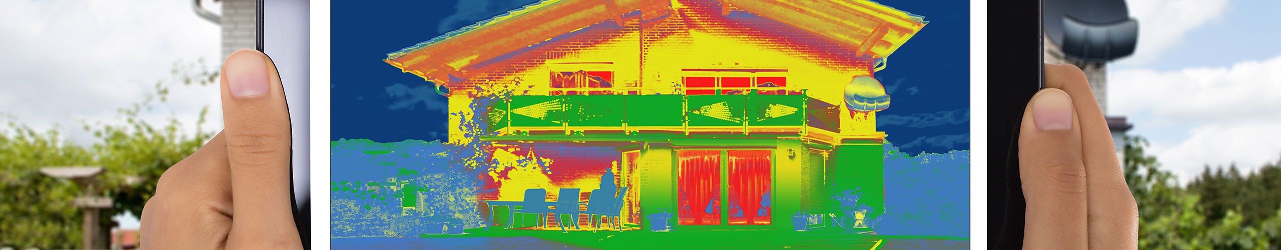 Thermobild von einem Haus